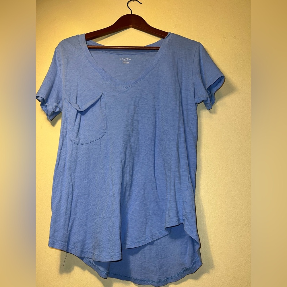 Z Supply Light Blue Short Sleeve Tee